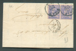 N°48(2) - 25 C. (paire) Obl. Sc GILLY S/L. Du 1 Aout 1885 Vers Bohain. - 7005 - 1884-1891 Leopold II