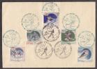 Russia USSR 1960 Mi # 2317-2321 VIII Olympic Games Skvo Valley Sheet FD Cancellation 10.7 - FDC