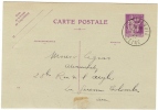 REF LDR5 / 6 - EP CP PAIX 40c REPIQUAGE QUANTIN COURBEVOIE / LA GARENNE COLOMBES 20/5/1937 - Cartoline Postali Ristampe (ante 1955)