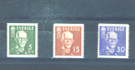 SWEDEN - 1938  80th Birthday Of King Gustav  MM - Nuevos