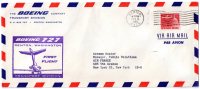 ENVELOPPE 1ere LIAISON AERIENNE  FIRST FLIGHT 1er VOL  WASHINGTON-NEW-YORK 1963  BOEING Company - 3c. 1961-... Storia Postale