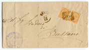 LETTERA ANNULLO LOMBARDO VENETO STORIA POSTALE PARTENZA CHIOGGIA VENEZIA ANNO 1876 ARRIVO GENOVA - Lombardo-Venetien