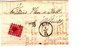 N°20 Los Pts 141/GAND 2 DEC 68 S/LAC V.UTRECHT(P-B).DOUBLE PORT PREFERENTIEL(40c).SUP. - 1865-1866 Profile Left