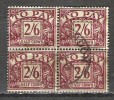 Grande Bretagne - Taxe - 1937/8 - Y&T 31 - S&G D34 (bloc De 4)- Oblit. - Postage Due