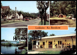 ÄLTERE POSTKARTE LEISSNITZ KREIS BEESKOW DORFSTRASSE ZELTPLATZ AM GLOWER SEE KONSUM Friedland Zelt Tent Postcard Cpa - Friedland