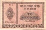 NORWAY 2 KRONER PINK MOTIF FRONT & BACK DATED 1948 P31b AVF READ DESCRIPTION !! - Norway