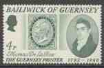 Guernsey 1971 Mi 56 * MH - Thomas De La Rue (1793-1866), Printer / Drucker / L´imprimante + Stamp Italy MiNr. 16 (1862 - Andere & Zonder Classificatie