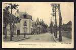 CPA  ANCIENNE- FRANCE- ST-PIERRE-LE-MOUTIER (58)- LE SQUARE GAMBETTA ET L'EGLISE- ANIMATION- ARBRES TAILLÉS- - Saint Pierre Le Moutier