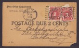 United States Post Office Department Official Buisness POSTAGE DUE 2 CENTS Card SEATTLE 1937 To OAKLAND Calif. (2 Scans) - Postage Due