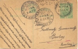 British India 1931 Postal Stationery 1/2 Anna From Pirawa To Bombay (now Mumbay) - 1911-35  George V