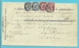 40+46 (X2) Op Recu Met Stempel BRUXELLES 11  (rare N°40 Op Recu) !!!!!! (VK) - 1883 Leopold II