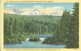 USA – United States – Three Sisters, Looking Southeast From Scotts Lake, Oregon, Used Linen Postcard [P6127] - Andere & Zonder Classificatie