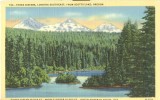 USA – United States – Three Sisters, Looking Southeast, From Scotts Lake, Oregon, Unused Linen Postcard [P6180] - Altri & Non Classificati