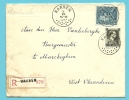 430+480 Op Brief Aangetekend Met Stempel WAKKEN - 1936-1951 Poortman