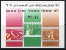Australia 1982 XII Commonwealth Games Miniature Sheet MNH Overprint Anpex82  SG MS863 - Neufs