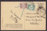 Belgium CPA 57. BRUXELLES - Place Des Martyrs 1932 To OSTENDE W. UCCLE 1932 Timbre-Taxe T-Cds. Postage Due - Covers & Documents