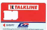 GERMANIA (GERMANY) - D2MANNESMANN  (SIM GSM ) -  IL TALKLINE - USED WITHOUT CHIP - RIF. 5861 - GSM, Cartes Prepayées & Recharges