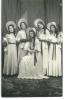 Carte Photo  5 Jeunes Femmes ( Catherinette )  Avec Chapeaux Dos 1933 Fasheiug Abend ?? - Autres