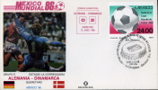 CALCIO FIFA WORLD CUP MEXICO 1986 FDC GERMANIA DANIMARC - 1986 – México