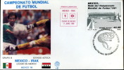 CALCIO FIFA WORLD CUP MEXICO 1986 FDC MESSICO IRAK - 1986 – México