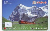 Télécarte SUISSE Reliée (43) SUISSE Montagne Mountain Japan Phonecard Telefonkarte Switzerland Schweiz Verbunden * TRAIN - Montagne