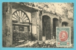 132 Op Kaart (Ruines De Louvain / Universite Interieur) Met Cirkelstempel LEUVEN / LOUVAIN 1F - 1914-1915 Rotes Kreuz