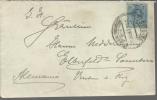 BARCELONA CC ALFONSO XIII MEDALLON 25 CTS  A ALEMANIA MAT SUC 1 - Storia Postale