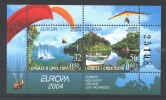 Jugoslawien – Yugoslavia 2004 Europa CEPT Souvenir Sheet MNH, 5 X; Michel Nr. Block 57 - Blocks & Sheetlets