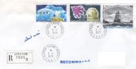 TAAF ENV ALFRED FAURE CROZET 1/1/1979 RECOMMANDEE TIMBRES N° PA 51  52  53 - Neufs