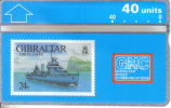 Gibraltar-gib-25-uss Gleaves(306a)-40units-tirage-20.000-mint Card+1 Card Prepiad Free - Gibraltar