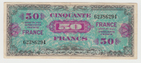 France 50 Francs 1944 VF+ Crispy Banknote P 122a  122 A - 1945 Verso Frankreich