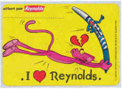 Publicité Adhésive Stylo Reynolds / La Panthère Rose Humour BD / Pink Panther  // Ref IM 24/1 - Sonstige & Ohne Zuordnung