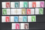 Francia / France 1977 -- Sabine Gomma Tropicale --N°1965/1979 ** MNH / VF / DBF - Unused Stamps