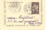 N° 585  JOURNEE DU TIMBRE   PARIS Vers PARIS(Fermé)    Le  10 OCTOBRE 1943 - Covers & Documents