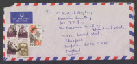 India 1991  COVER TO UNITED KINGDOM # 28897 Inde Indien - Cartas & Documentos