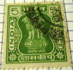 India 1958 Asokan Lion 5p - Used - Oblitérés