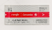 27 T - TICKET BUS - METRO - ESPAGNOL - MADRID - Station S.FERNANDO - Europe