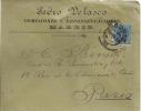 MADRID CC A PARIS CON SELLO ALFONSO XIII CADETE 25 CTS PUBLICIDAD DE COMISIONES Y REPRESENTACION PEDRO VELASCO AL DORSO - Cartas & Documentos