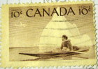 Canada 1955 Inuit In Kayak 10c - Used - Usati