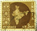 India 1958 Map Of India 3np - Used - Neufs