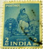 India 1955 Spinning Woman 2as - Used - Oblitérés