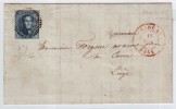 Lettre Affr. N°7 (court En Bas) P79 MARCHE/1851 - 1851-1857 Medallions (6/8)