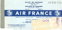 AIR  FRANCE - BIGLIETTO AEREO  1958 - - Europa