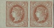 ES67-L1628PBH.España Spain Espagne ESPAÑA ISABEL II.1864.( Ed 67**).sin Charnela LUJO. PAREJA - Unused Stamps