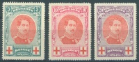 BELGIQUE - 1915 - MH/* CROIX ROUGE RODE KRUIS ALBERT I - COB 132-134  Lot 4293 - 1914-1915 Red Cross