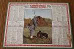 1949 CALENDRIER ALMANACH DES POSTES TELEGRAPHE TELEPHONE GD FORMAT BDR  THEME:"LE BON CHIEN DE CHASSE"IMP OLLERT PUTEAUX - Grossformat : 1941-60