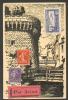 FRANCE - ESTONIA, PAR AVION, AIR MAIL POSTCARD , 1931 LE VIEUX NEVERS SIGNED G. TARDY - 1927-1959 Storia Postale