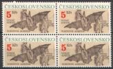 CSSR - Mi-Nr 3066 Viererblock Postfrisch / Bloc Of Four MNH ** (g671) - Bats