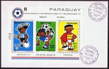 1980  Football Coupe Du Monde Argentine 78, Espagne 82  Bloc Feuillet Sc 1981 Sur FDC - Paraguay