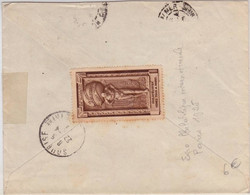 1926 - PASTEUR+SEMEUSE+BLANC+ VIGNETTE De L'EXPOSITION PHILATELIQUE De PARIS 1925 / ENVELOPPE RECOMMANDEE De MONTMORENCY - Briefmarkenmessen